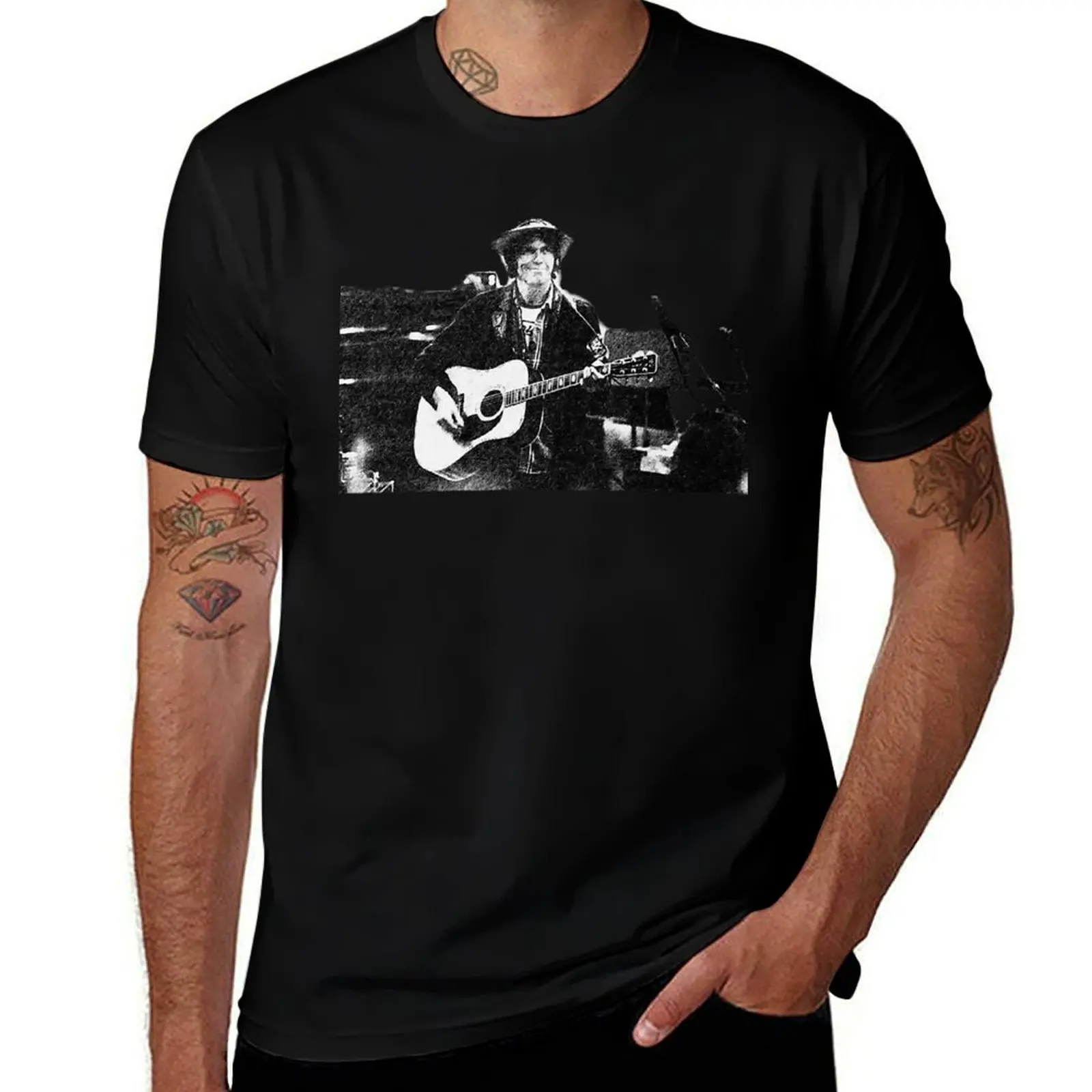 Neil music Young - Vintage Comes a Time T-Shirt Casual Basic Street Style T-Shirt