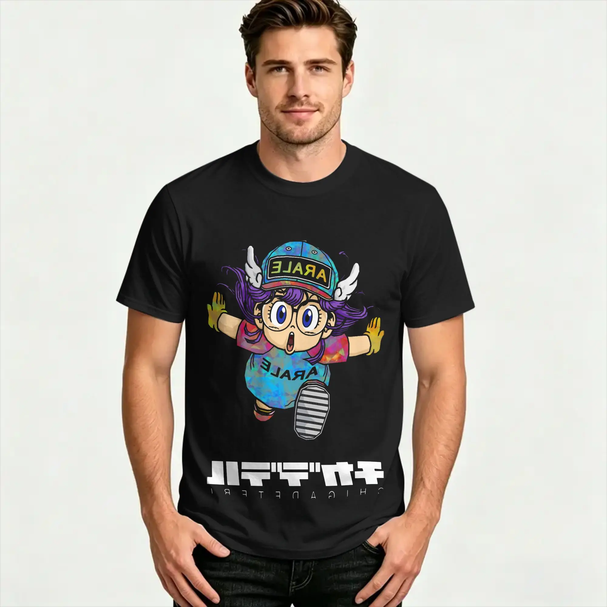 Dr. Slump T-Shirt for Men Women Arale Foil Awesome Cotton Tee Shirt Crew Neck Short Sleeve T Shirts Gift Tops