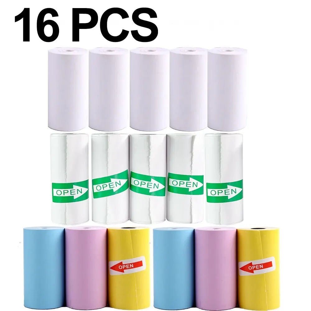 

16 Rolls Thermal Paper 57x25 Mm Printing Label Roll for Mobile POS Photo Printer Cash Register Rolling Paper Office Stationery