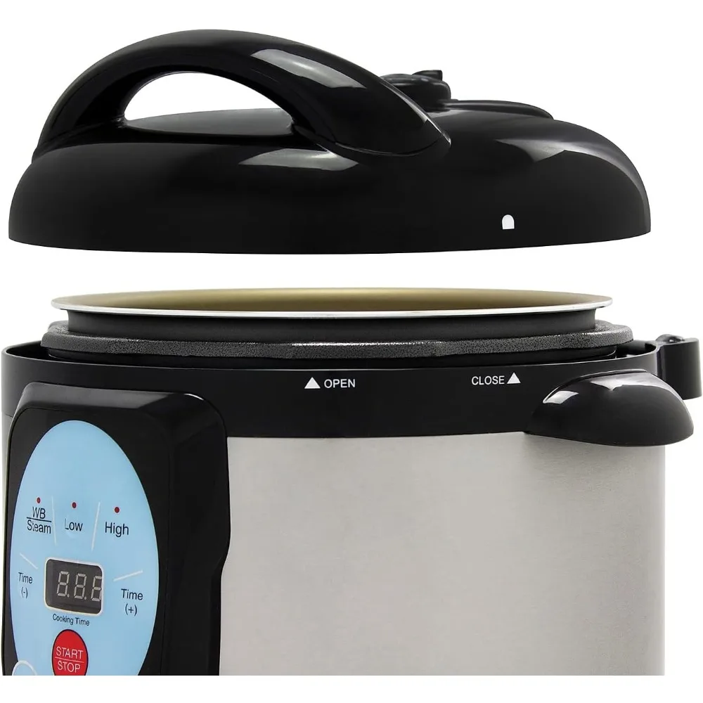 Pressure cooker, intelligent electric pressure cooker and can, 9.5 quarts, stainless steel, kitchen utensils, pressure cooker