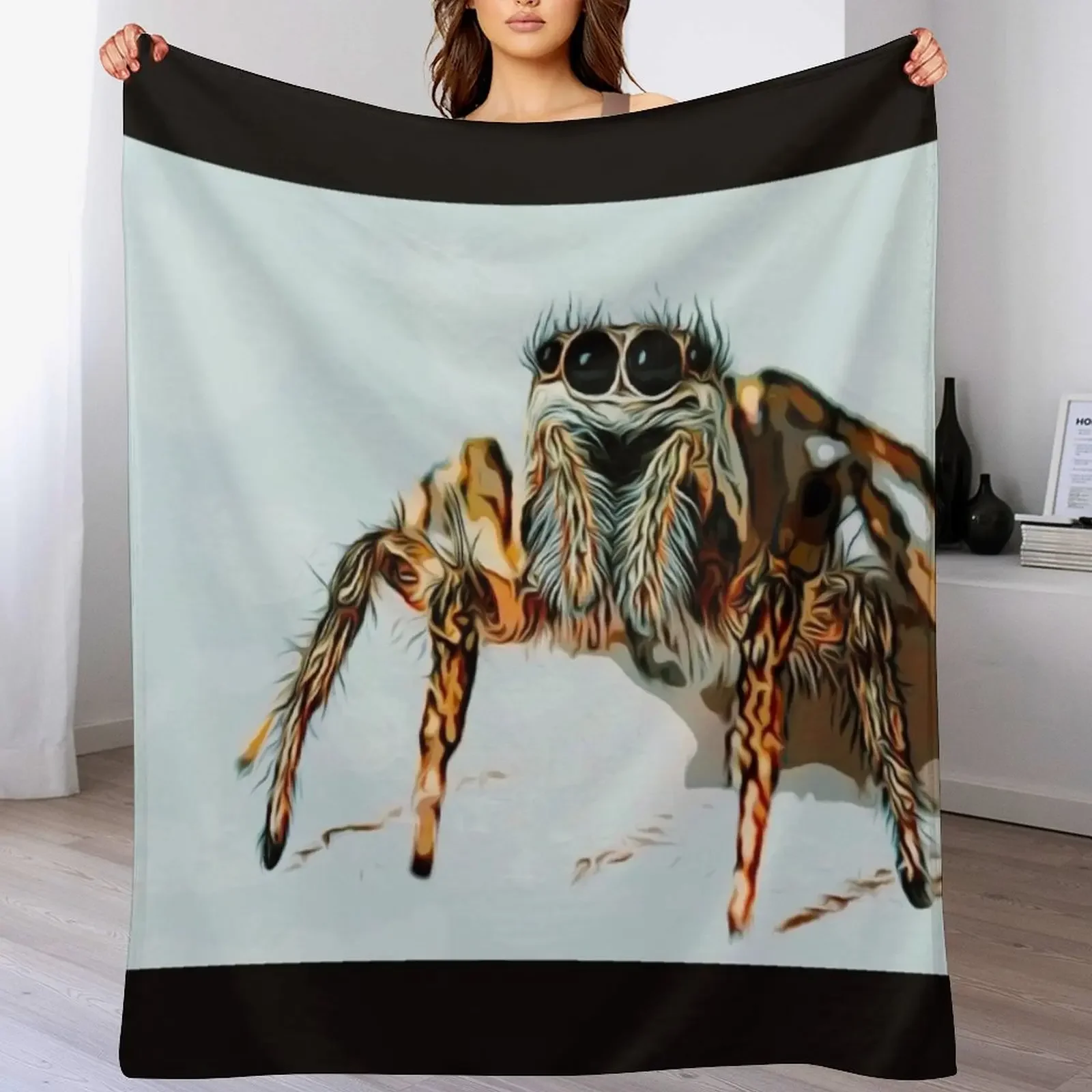 

Jumping spider Throw Blanket Beautifuls Sofa decorative Blankets