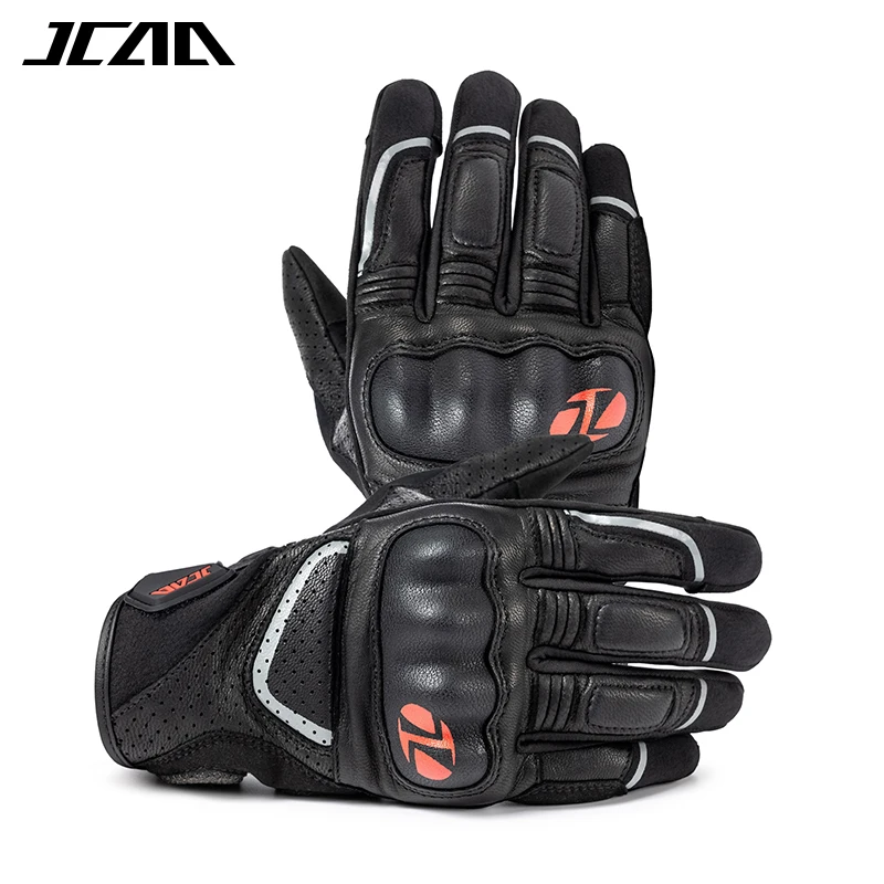 Vintage Goat Leather Motorcycle Gloves S-XXL Anti-Slip Shockproof Glove for Men Women Touchscreen Motocross Racing Gear Gloves