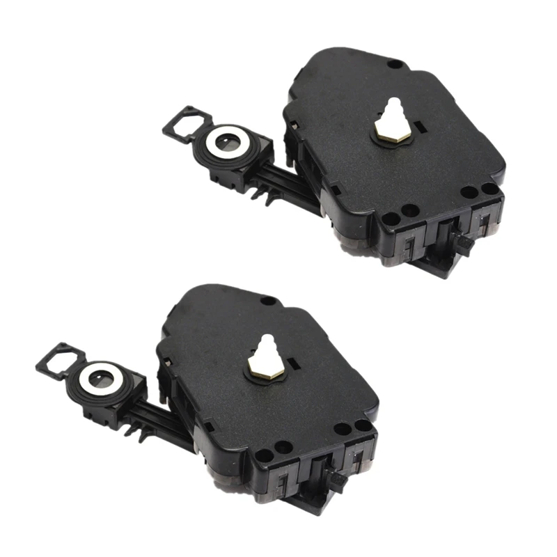 2X Black Quartz Clock Pendulum Movement Mechanism Motor & Fittings DIY Drive Unit