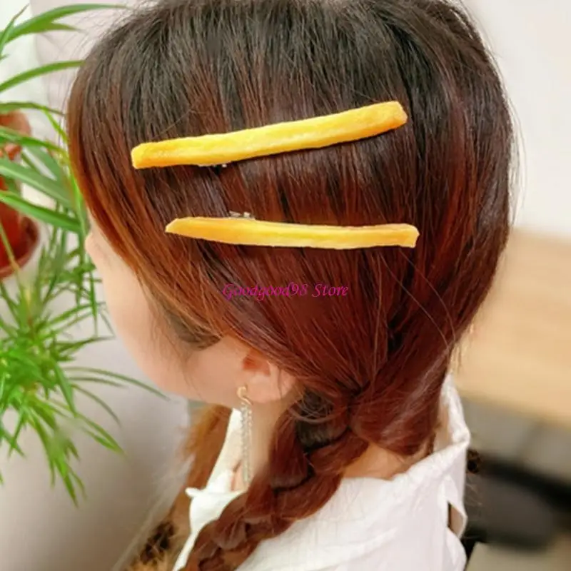 Gắn khoai tây Pháp clip tóc giả đồ ăn tóc Món ăn trang trí tóc cho trẻ và người lớn