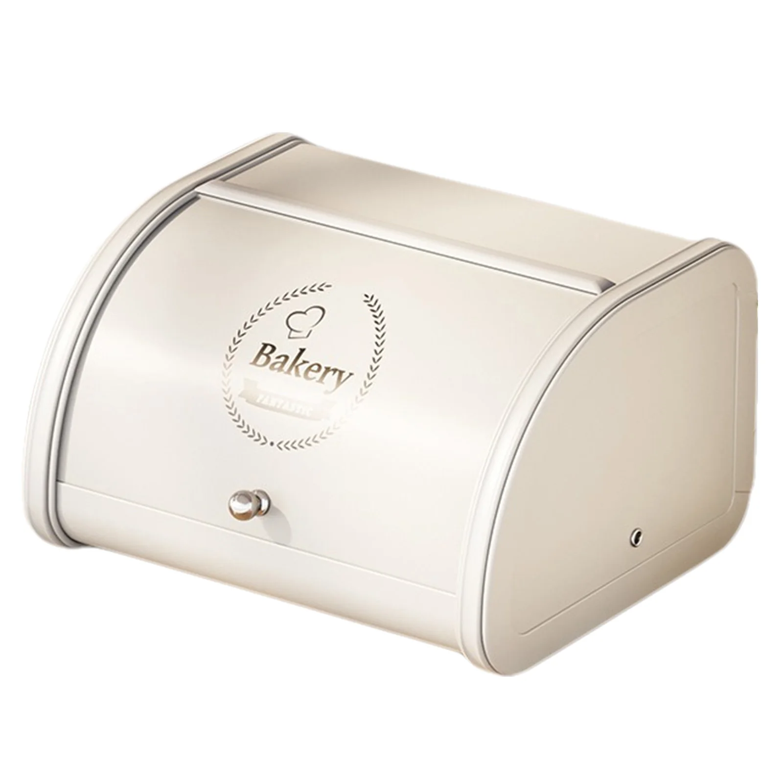 

Modern Metal Bread Box Large Capacity for Kitchen Counters Organizer (White)