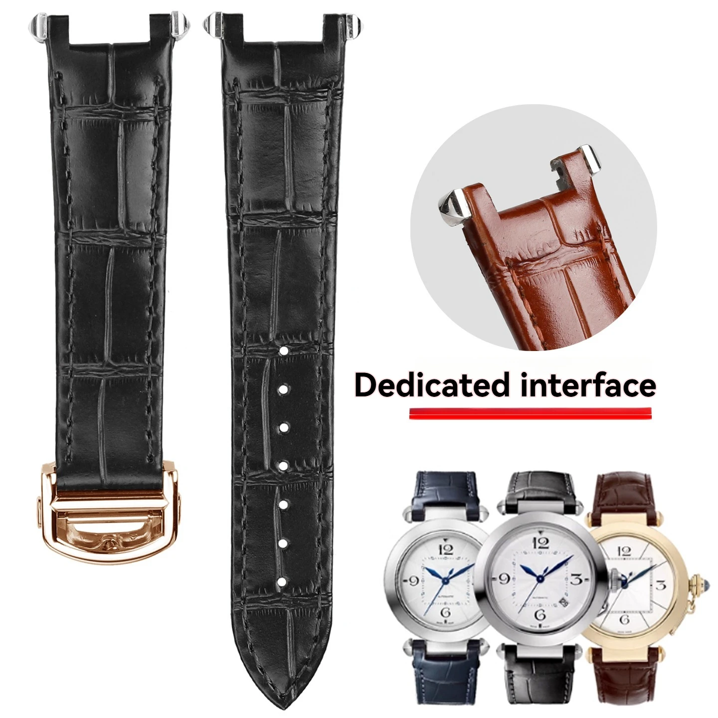 Abrasion Resistant Anti-aging FKM Rubber Watch Strap 20mm 22mm 24mm for Rolex Panerai Seiko Mido Casio Sport Wrist Band