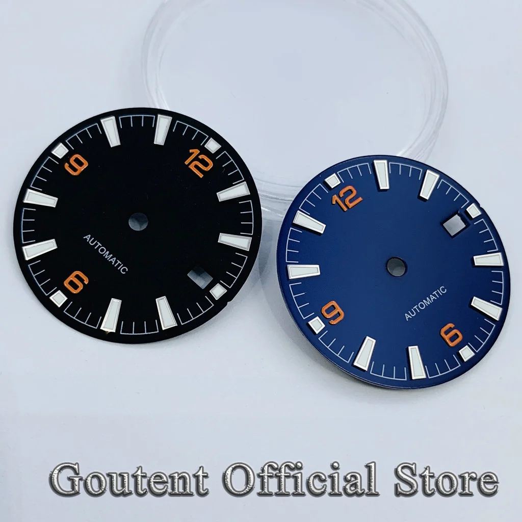 Goutent 31mm Sterile Watch Dial Fit NH35 NH35A Movement With Calendar Window Fit 3 O\'Clock Crown 3.8 O\'Clock Crown