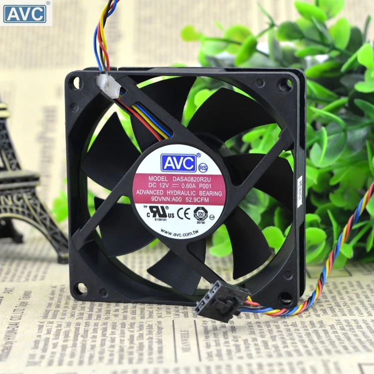 For AVC 8020 DASA0820R2U 12V 0.6A 4Wire For Optiplex 790 990 SFF Case Cooling Fa