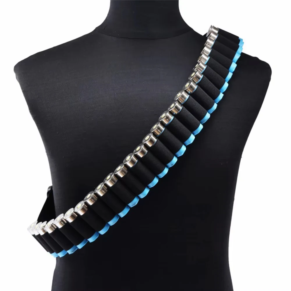 

27 Hole Tactical Bullet Belt Shoulder Mag Pouch Shotgun Shell Pouch Belt Outdoor Accessory Convenience