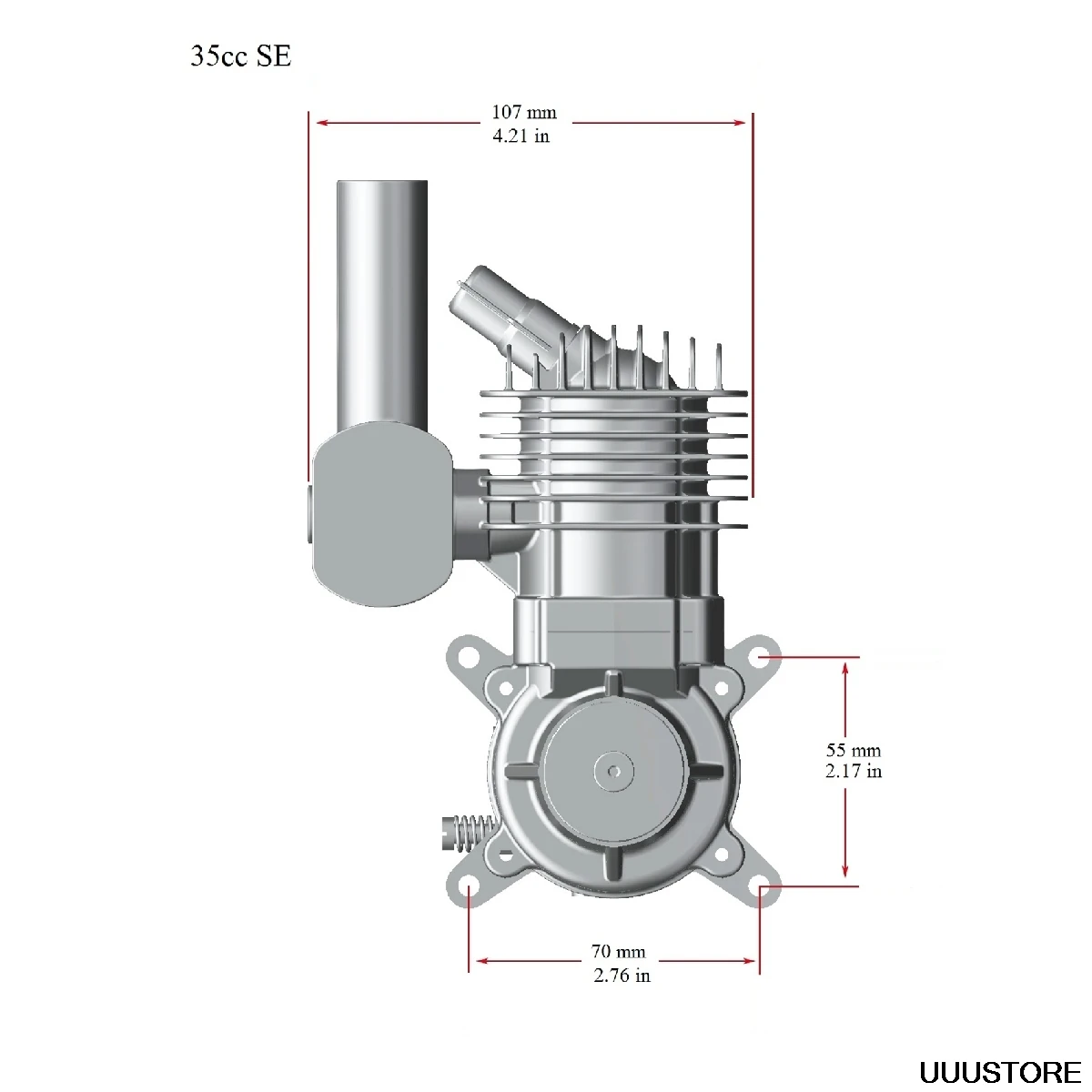 ستينغر RCGF 35CC SE محرك البنزين 2 دورة المكبس قيمة نوع الدعم 1908 2008 2010 الدعامة لطائرة FPV RC الطائرات بدون طيار الثابتة الجناح