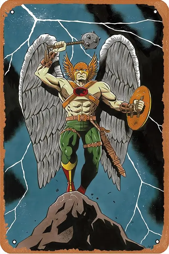 1PCS,Hawkman comics Poster Metal Tin Sign  Vintage Retro Wall Decor for Plaque Poster Cafe, Club, Kitchen and home.