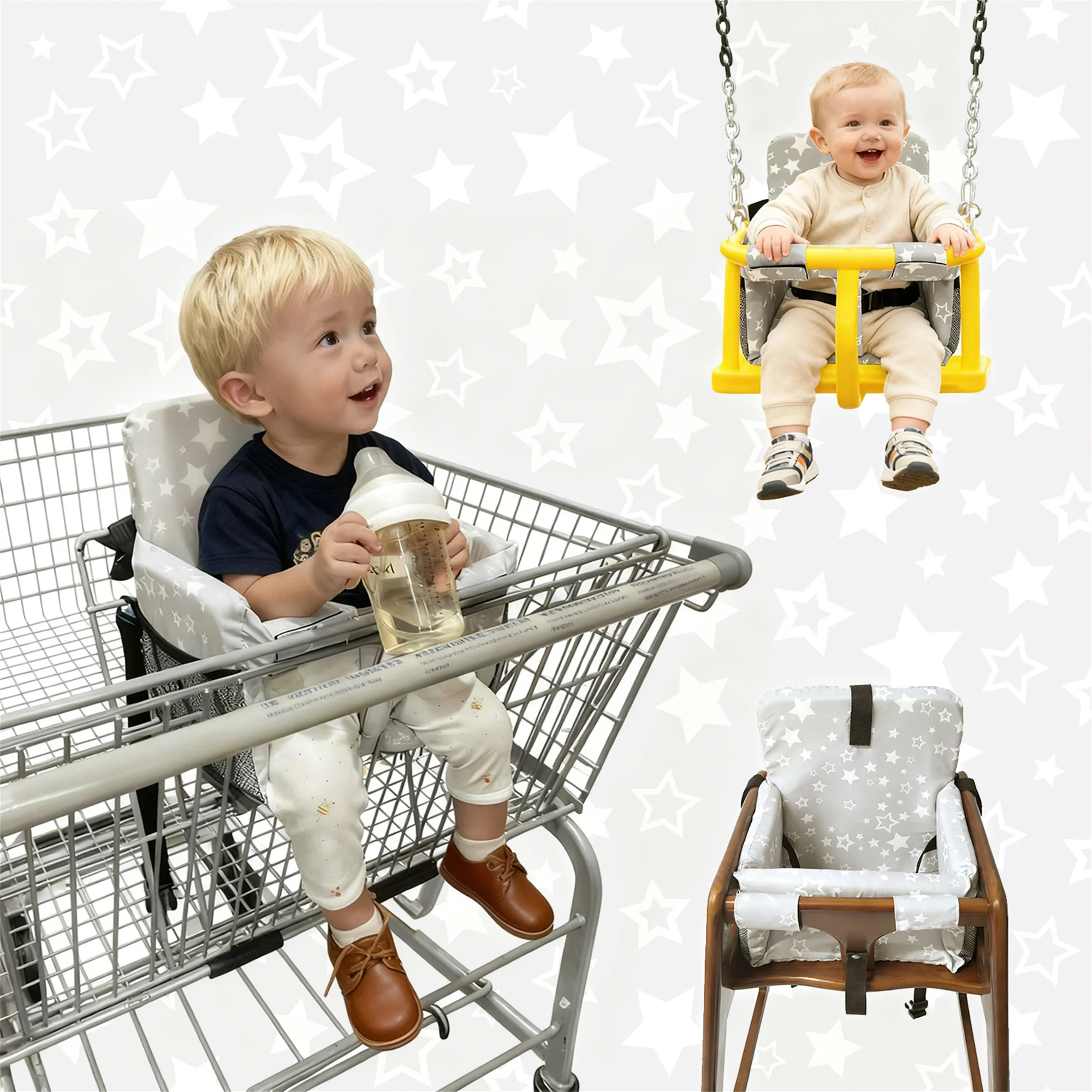 Shopping Cart Cover for Baby, High Chair Cover, Grocery Cart Cover, Cart Seat Cover for Baby, Shopping Cart Seat