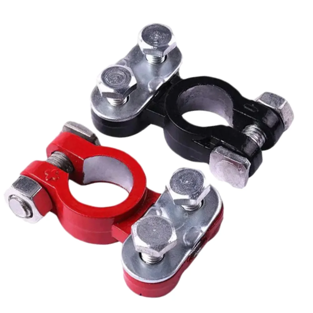 Car Battery Terminal 12V 24V Clamp Pile Head Connector Pole Post Heavy-duty Clamp Clip Terminal Pile Head for Auto Boat Truck
