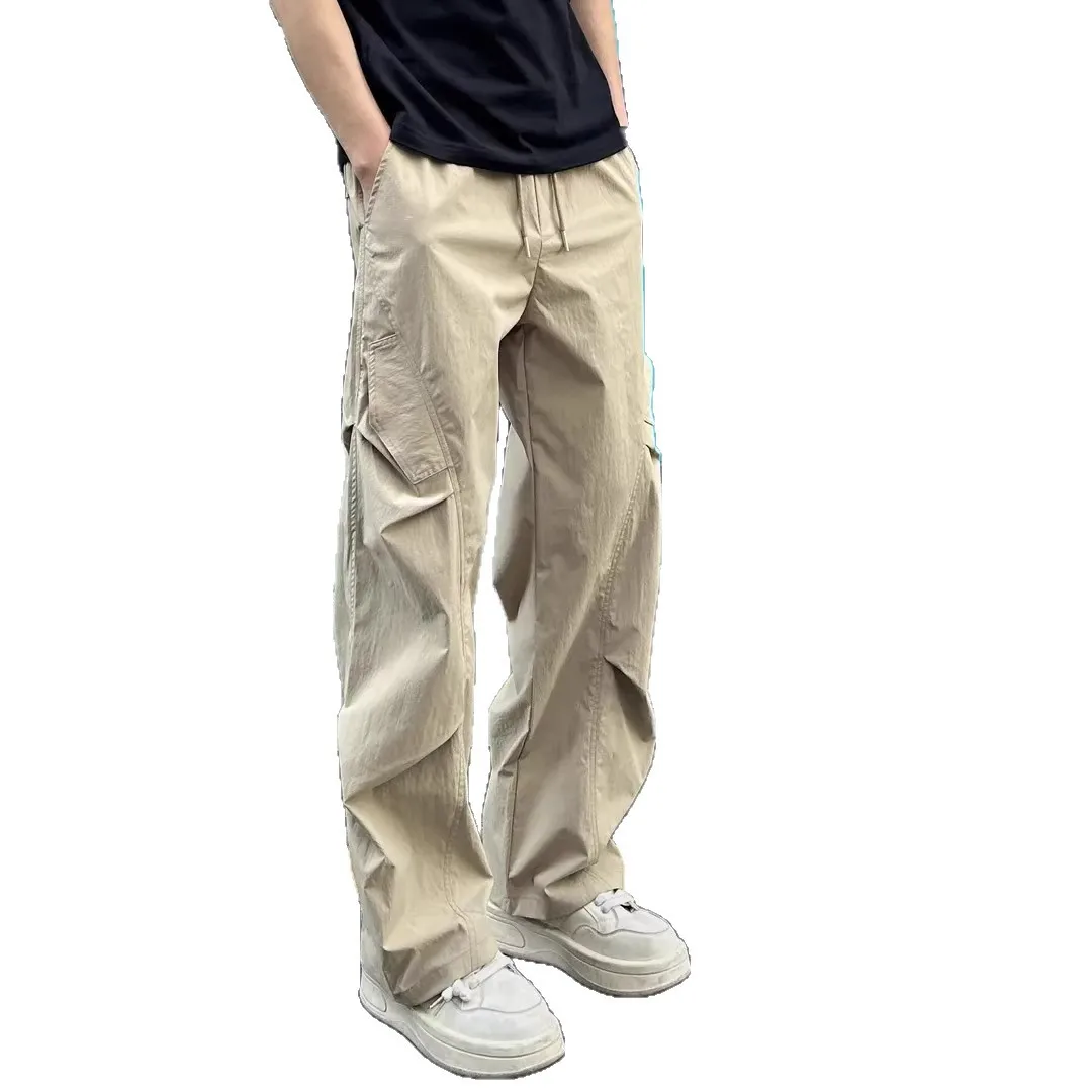 

Men's Summer Thin Ice Silk Curved Blade Cargo Pants JJ814