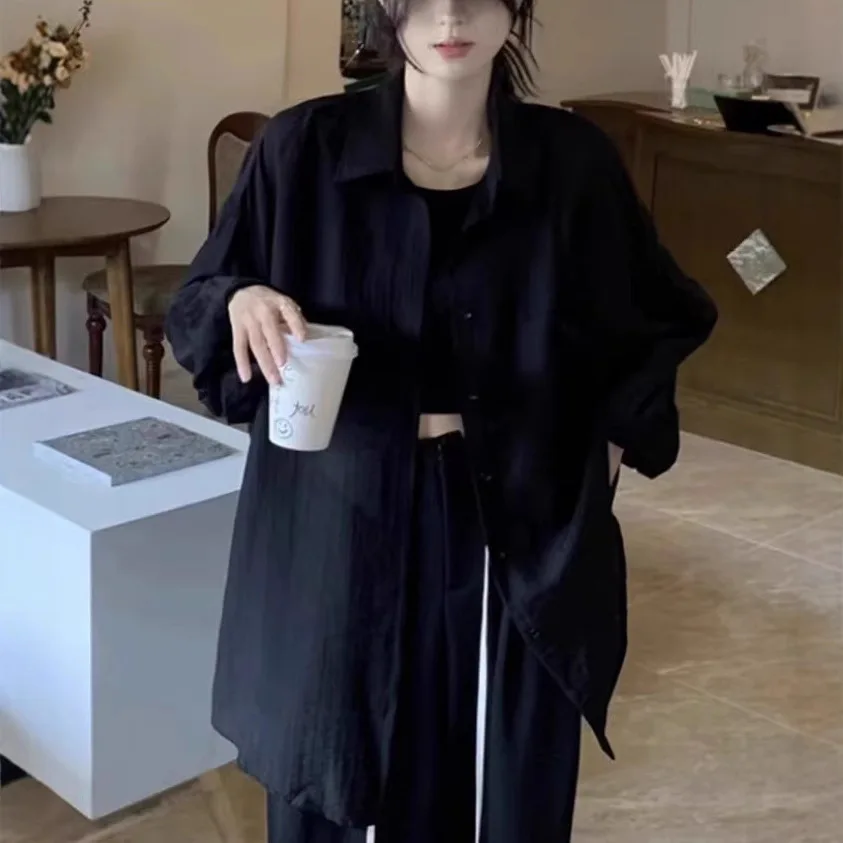French-style White Cotton and Linen Sunscreen Shirt Jacket for Women, Summer Thin Style Outer Layer Cardigan Women's Shirt
