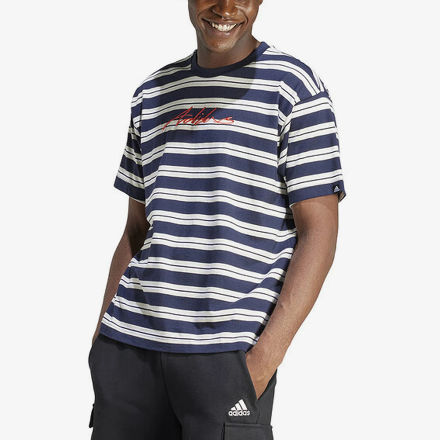 

Adidas genuine Sport Men's Stripe Fashion Round Neck Casual T-Shirt IN6483