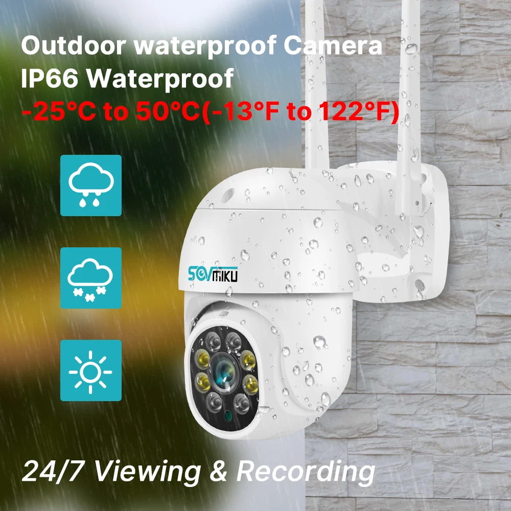 Cámara IP PTZ 4K de 8MP, cámara de vigilancia WiFi, Zoom Digital 5X, visión nocturna, ONVIF, seguimiento automático, CCTV, protección de seguridad