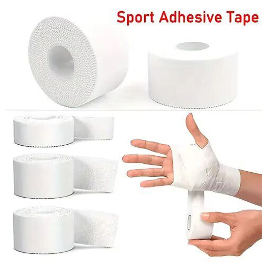 

3Rolls White Sports Athletic Bnadage Gauze Tape - No Sticky Residue & Easy to Tear - for Athletes,Trainers,Fingers Ankles Wrists