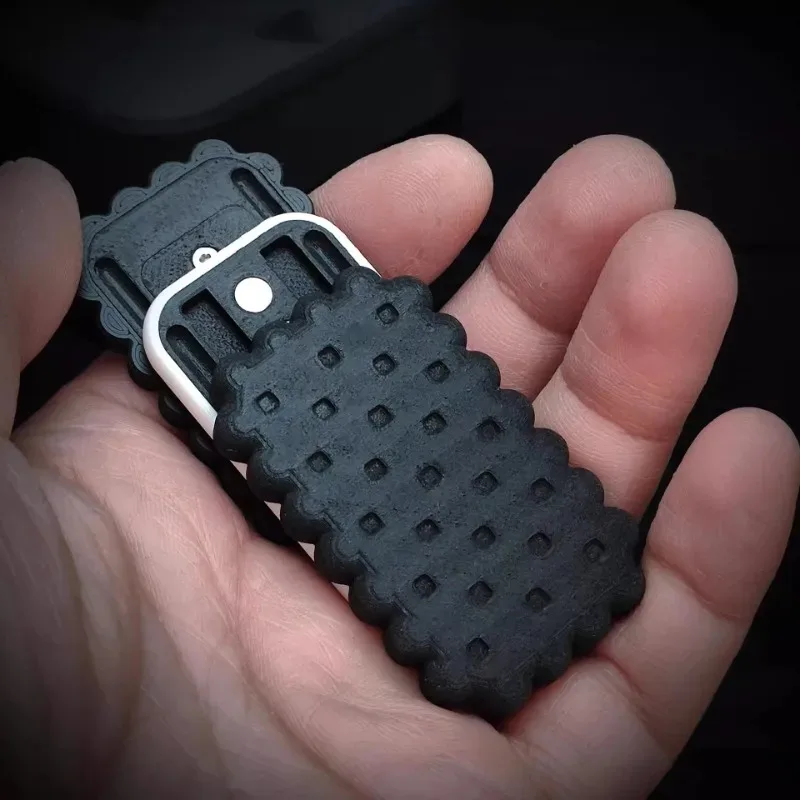 TaffuEDC 3D Printed High-end Carbon Fiber Self-locking Non-disassembly 8-stage Limit Fingertip Push Card Decompression Toy