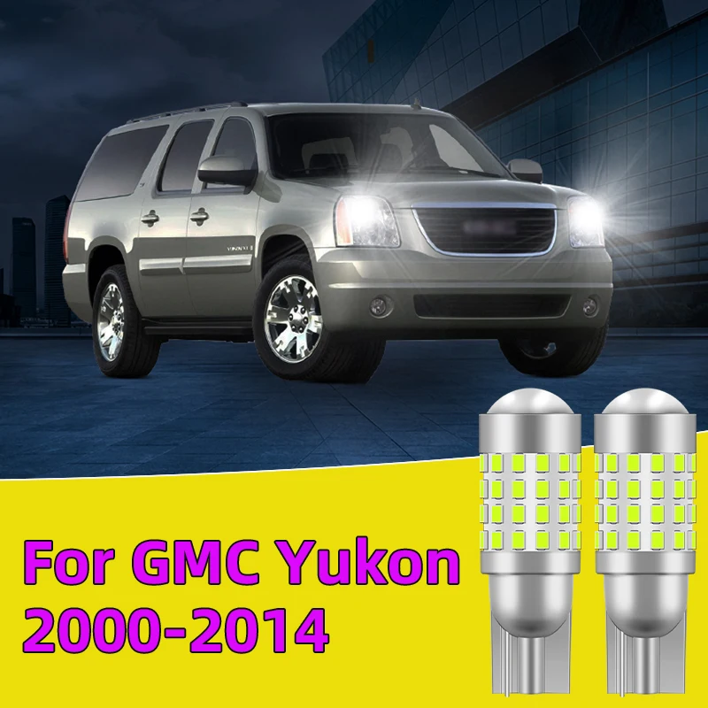 

2PCS For GMC Yukon 2000-2014 Car Led Bulb T10 W5W width lights side marker position Signal Lamp 12V 24V Clearance Lights White