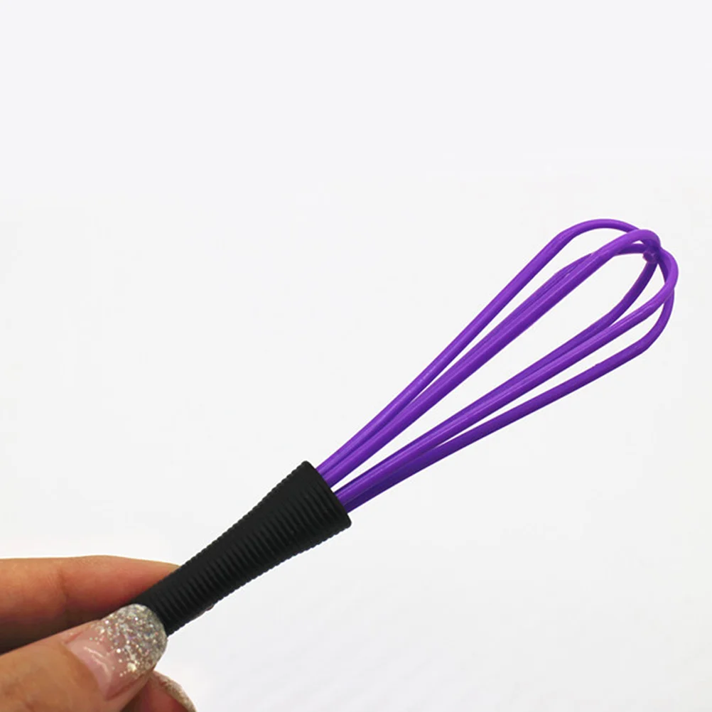 6PCS Hair Dye Stirrer Hair Coloring Whisk Cream Mixer for Salon Barber Hairdressing (Blue, Purple, Pink, Black, Red, Green)