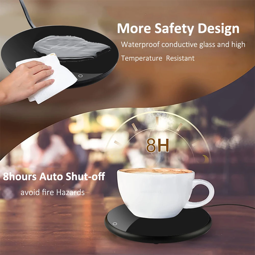 Mug Warmer USB Cup Warmer Coffee Cup Heater Thermostatic Heating Coaster Cup Electric Milk Tea Coffee Mug Warmer for Office Home image 4