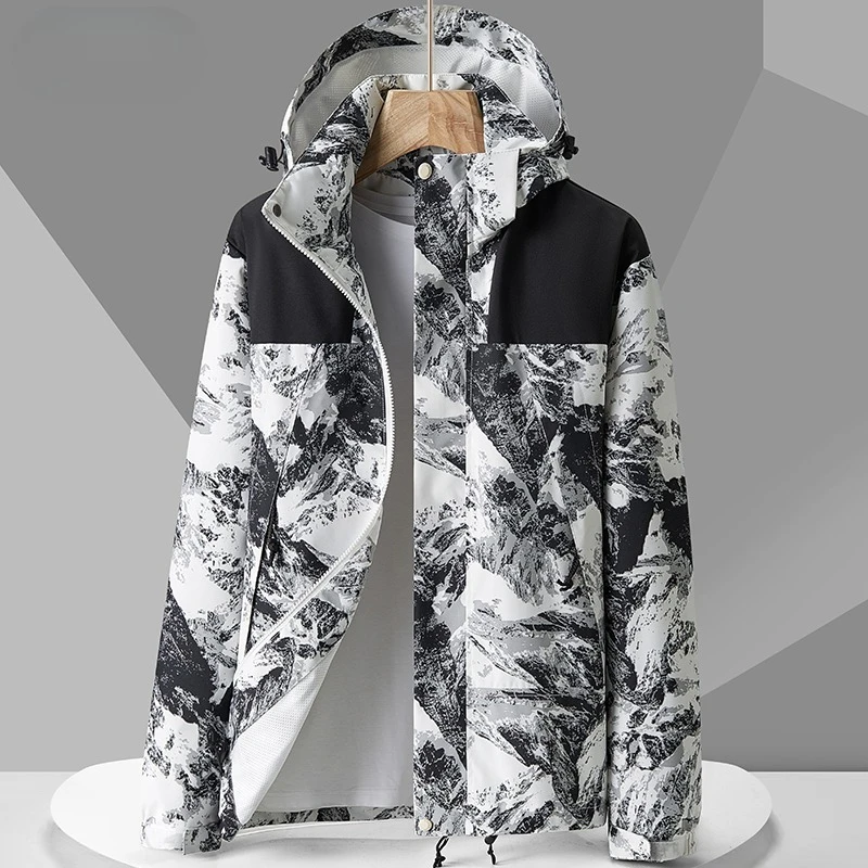 

Men's Women's Mountaineering Jacket Autumn Winter Windproof Waterproof Fabric Fashion Hip Hop Design Casual Outdoors Hiking Coat