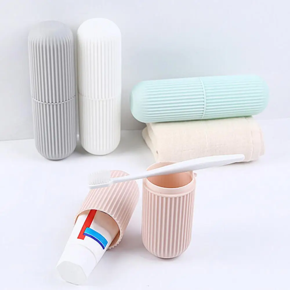 Toothbrush Paste Holder Case Covered Travel Camping Bathroom Cup Box Tooth Mug