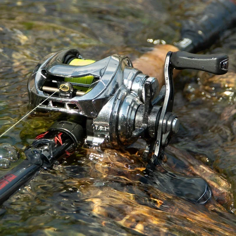 electronic fishing reels SAMOLLA Reel - The Future of Fishing Right HandColorOrangeWeight246gLine Capacity (mm/m)0.26mm/120m DEUKIO DC Baitcasting Fishing Reel