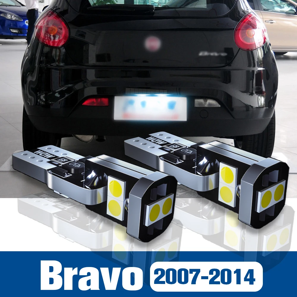 

2pcs LED License Plate Light Lamp Accessories Canbus For Fiat Bravo 2 2007 2008 2009 2010 2011 2012 2013 2014