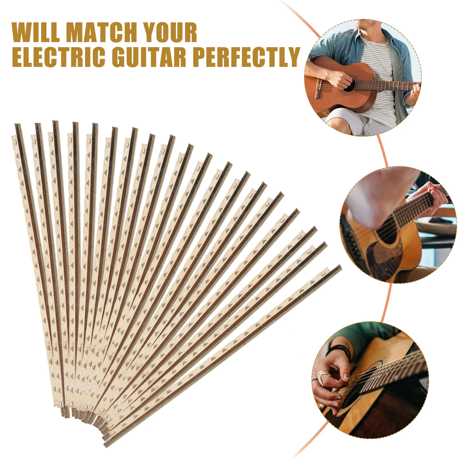 

19 Pcs White Copper Silk Guitar Fret Frets Classic Electric Fretboard Accessories Fingerboard Wire Replacement Classical Wires