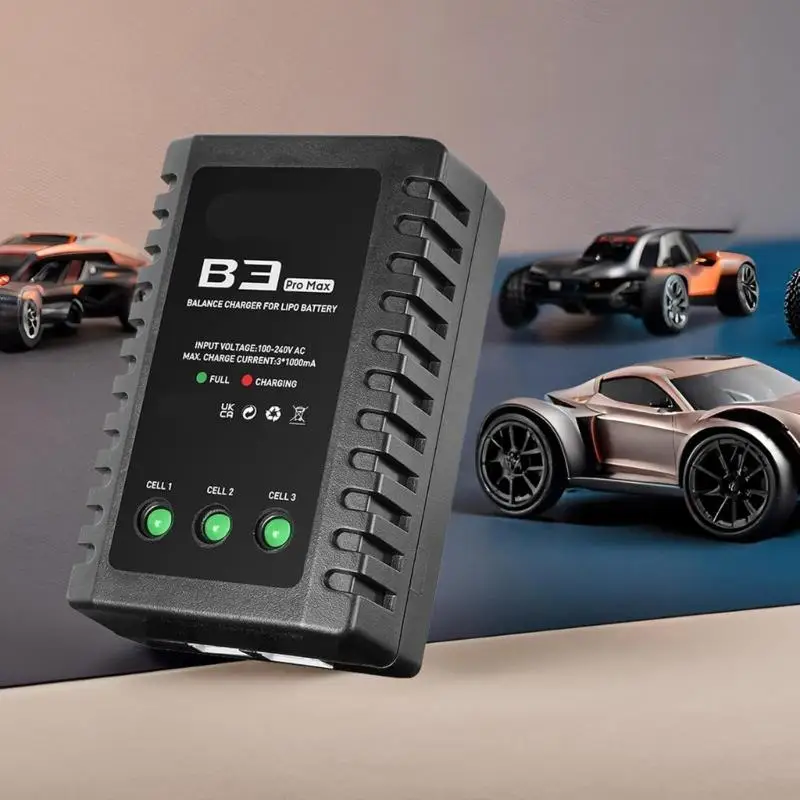 2025 جديد 7.4V 11.10V توازن الشاحن الشاحن ليثيوم مربع لبطاريات 2S 3S