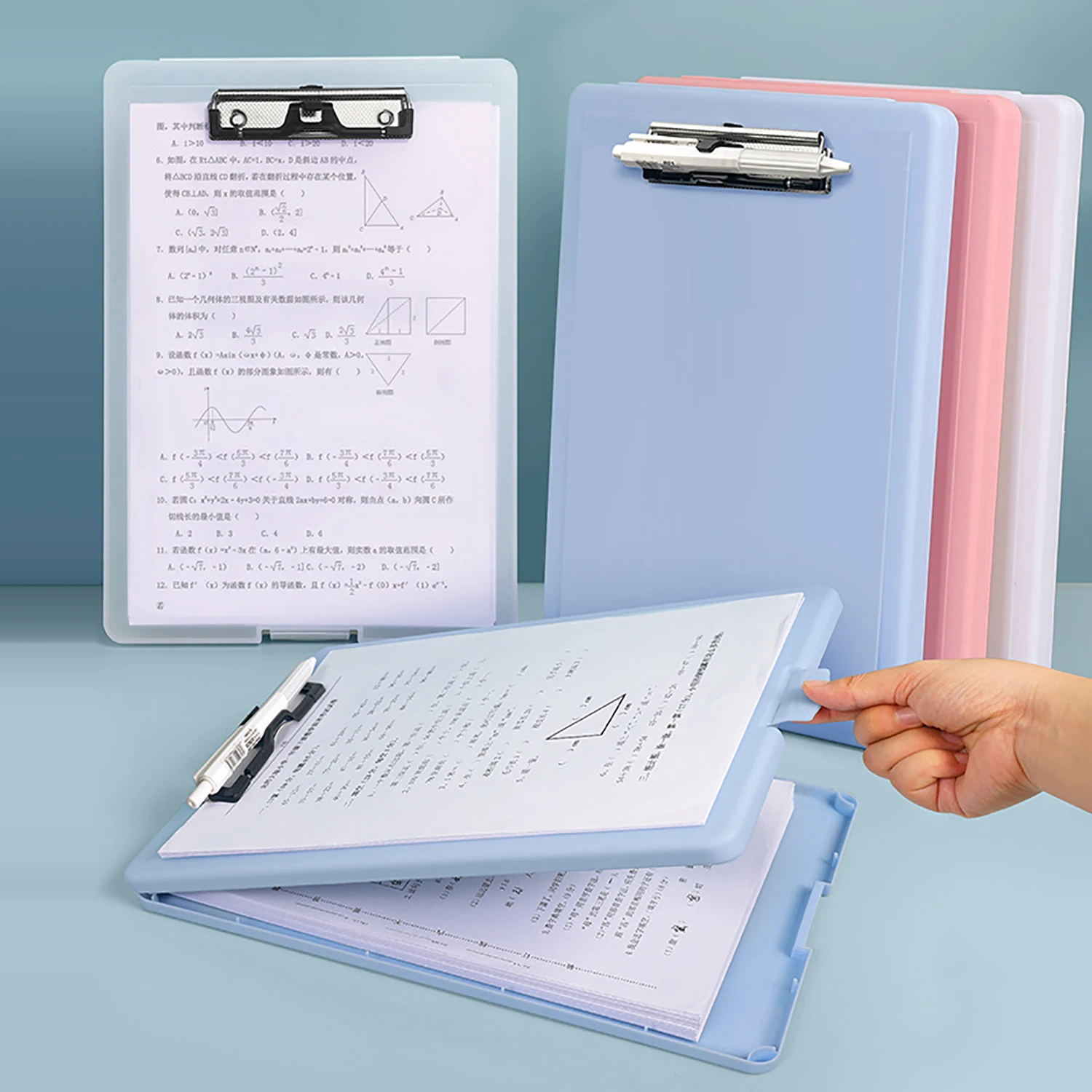 

A4 Clipboard File Folder Box Copy Writing Board A4 Document Organizer Business Office School File Manager Test Paper Storage