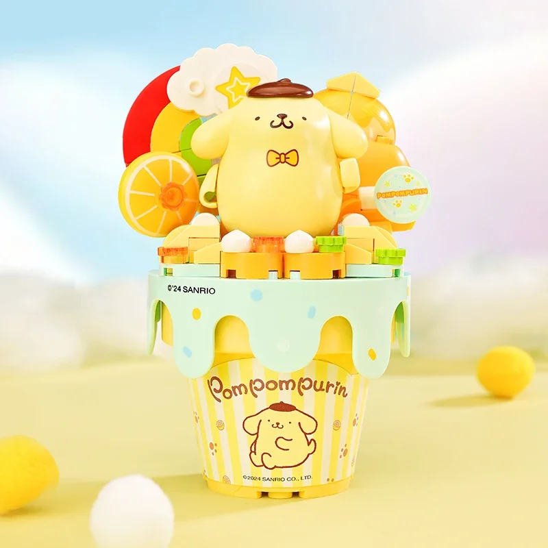 Sanrio Series Ice Cream Cone Building Blocks Hello Kitty Kuromi