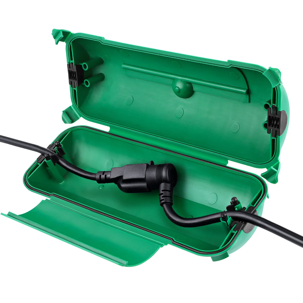 Extension Cord Cover Safety Connection Seal Outdoor Waterproof Box for Electrical Tool/Plugs/Holiday Decorations/LED Strip Light