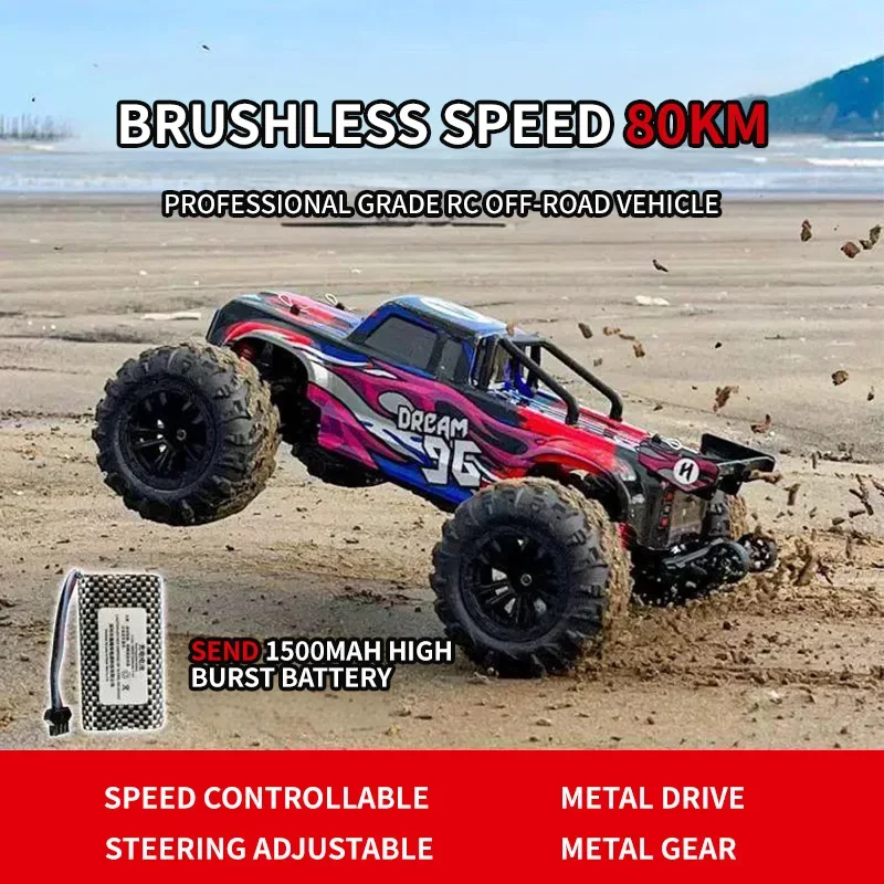 80km/h high-speed 4WD rc drift car,brushless off-road rc cars for adults,remote control car toy,professional rc truck,funny gift