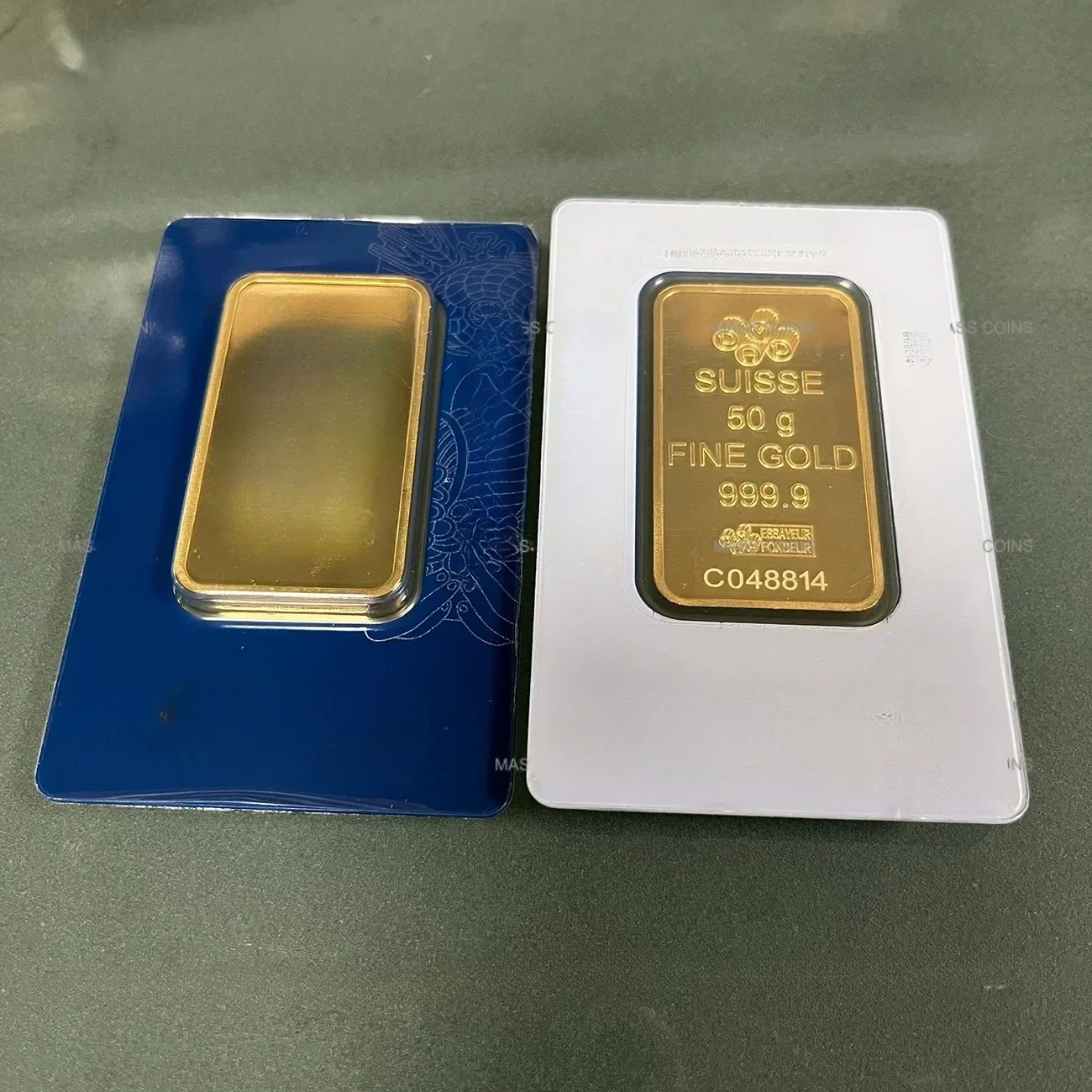 

Copy 50g gold sealed bar Switzerland swiss lady metal brass bullion with sealed packing different serial number non magnetic