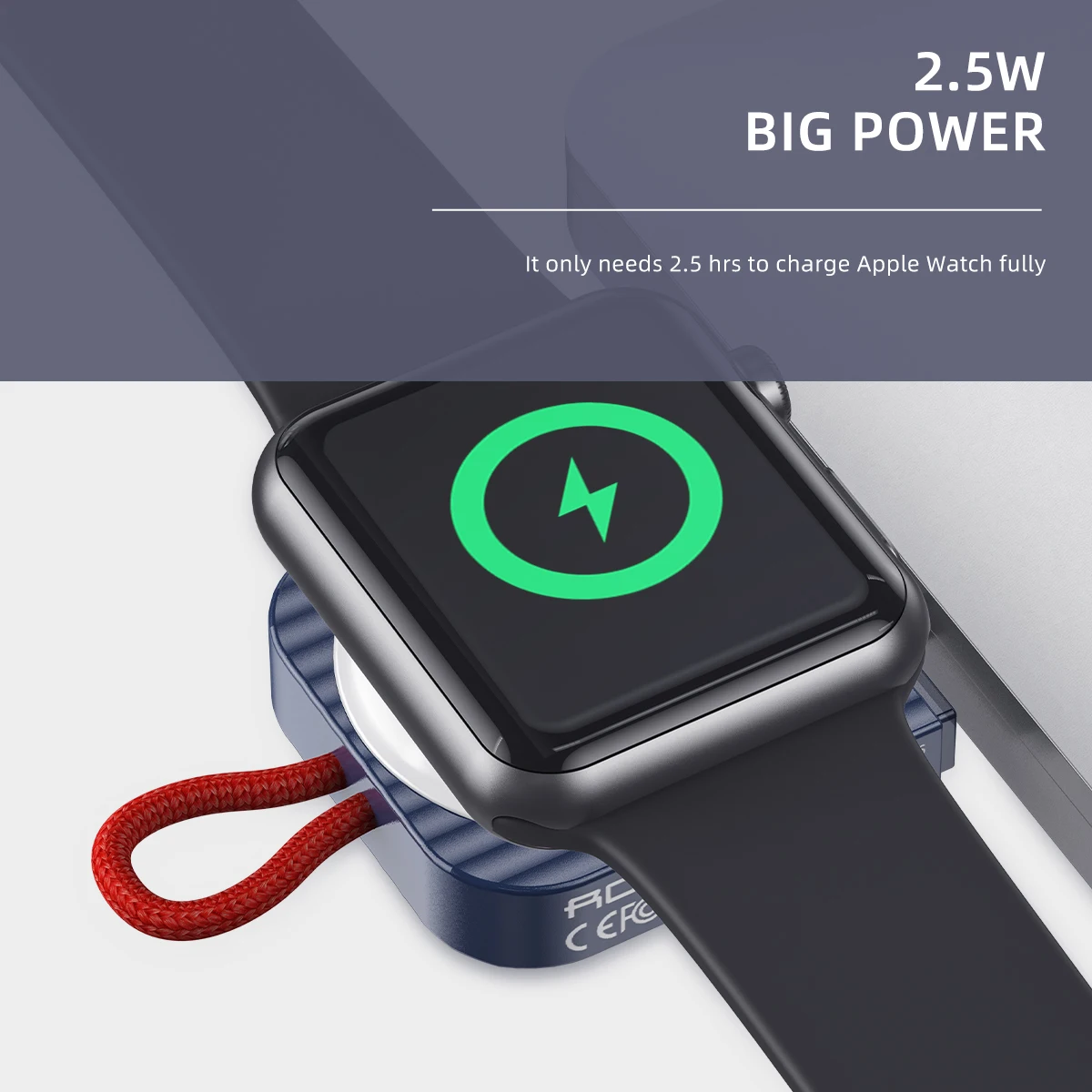 Portable Magnetic Wireless Charger for Apple Watch, Charging Dock Station, USB Type C Port, 8, 7, 6, 5, 4, 3, 2, SE Series