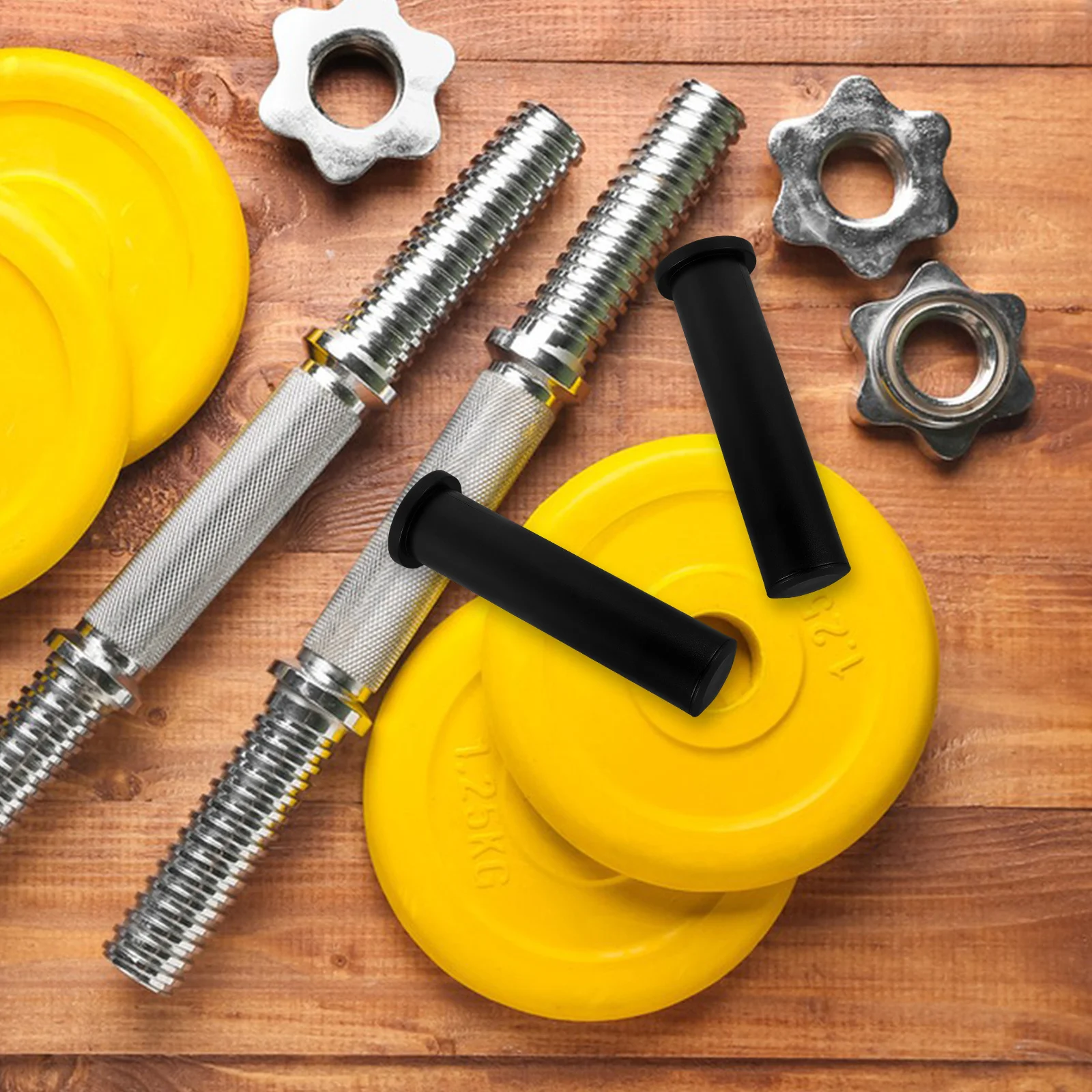 

1Pair Barbell Adapter Sleeve Convert Weight Plates Secure Stable Fit Gym Home Use Durable Fitness Gear Barbell Attachment