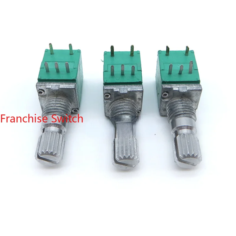 

10PCS High Quality R097 Precision Potentiometer Single Connection B50K With Switch 15mm Spindle Complete Resistance