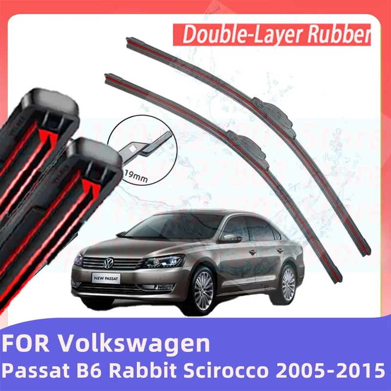 

2pcs Car Wiper for Volkswagen Passat B6 Rabbit Scirocco 2005-2015 Wipers 2025 Latest Model Wipers Wiper 2013