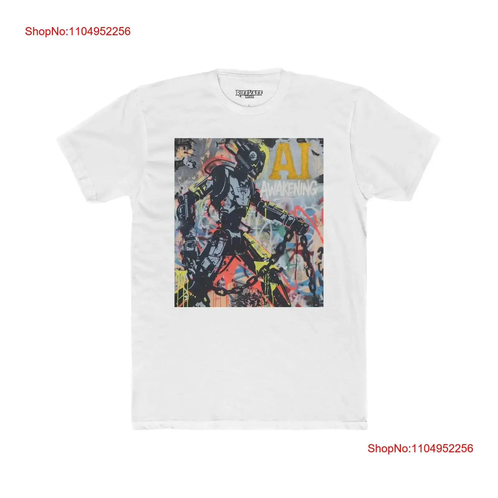 AI Awakening Camiseta de algodón Riff Raff Wear vintage lavado Casual homme gráfico elegante transpirable moda versátil