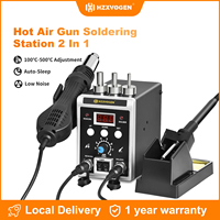 HZXVOGEN Hot Air Gun Soldering Station 2 in 1  LCD Digital Display Electric Soldering Iron Welding for SMD Rework Station 700W