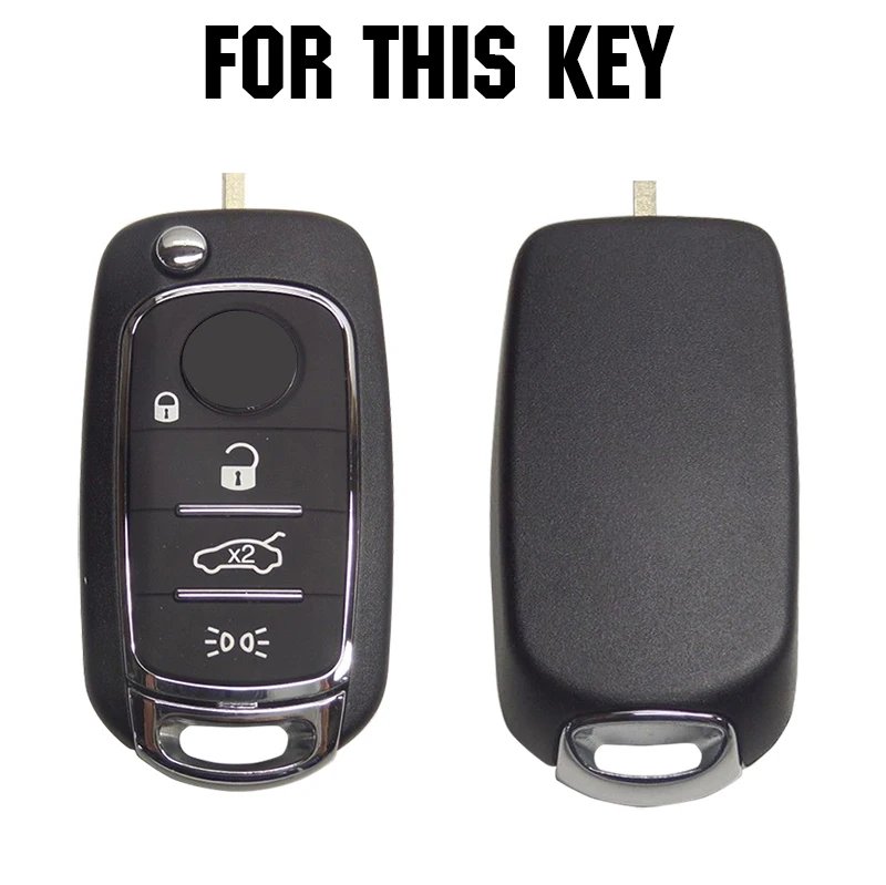 Silicone Key Case Cover For Fiat cronos Egea 500X Toro Tipo For Dodge Neon Keyless Fob Shell Skin Key Chain Holder Protector
