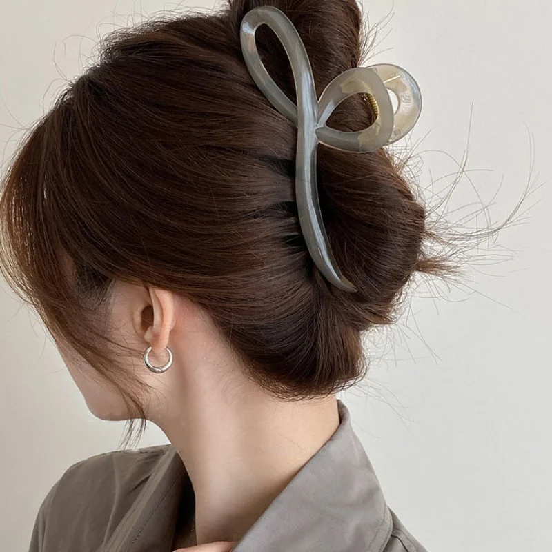 Elegante Gelee Farbe Bogen Haar Klaue Für Frauen Vintage Zurück Stirnband Haar Clip Krabben Mädchen Haarnadel Mode Haar Zubehör Ornament – Detail 12
