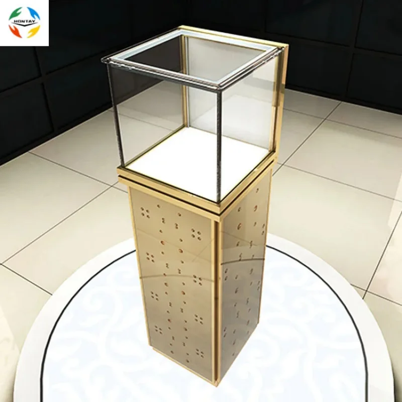 

custom.2024 Hot Selling Anti-Scratch Tempered Glass Curio Display Cases LED Light Boutique Display Counter Store & Jewelry U