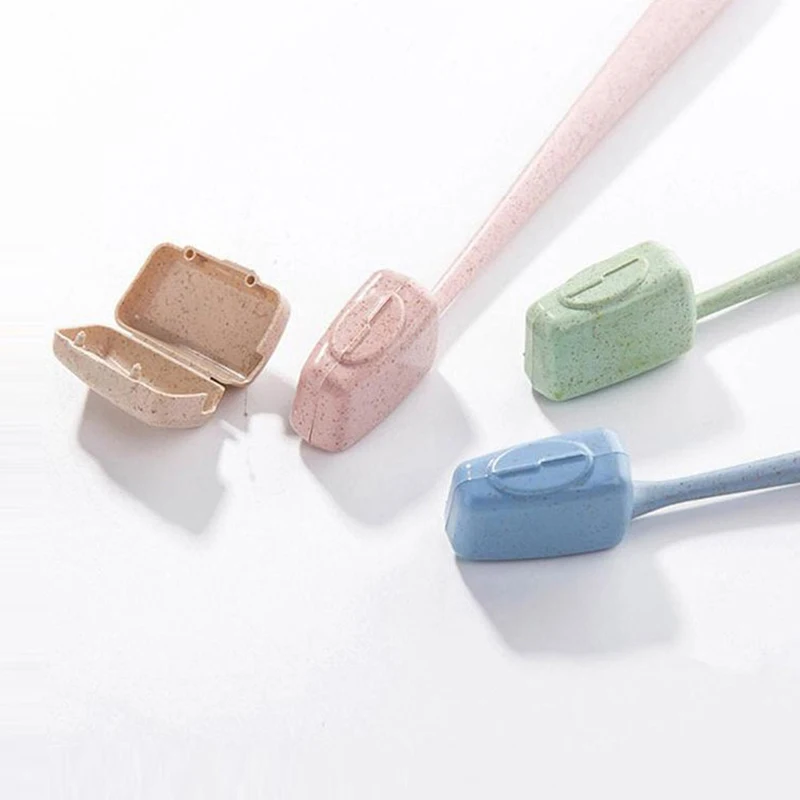 4 ピース/セットミニ歯ブラシヘッドカバーポータブル歯ブラシホルダーキャップ屋外旅行家庭用浴室オーガナイザーアクセサリー