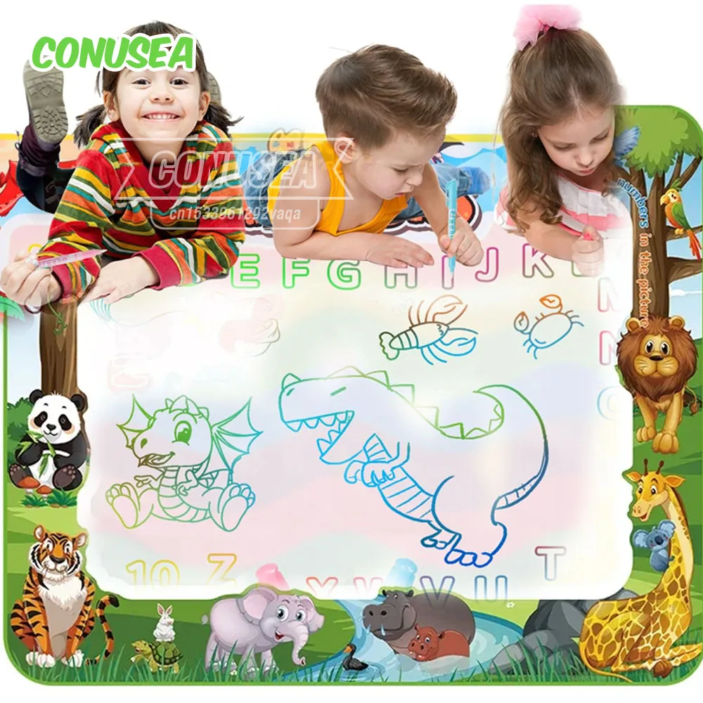 Duża Mata do Rysowania Wodą dla Maluchów Zestaw do Malowania z Kolorowymi Kocami Graffiti Gry Edukacyjne dla Dzieci