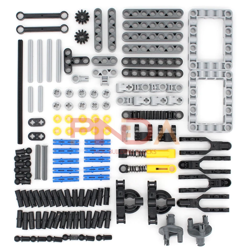 High-Tech Plastic Building Blocks Bricks, Liftarm Beam, Cross Axle, DIY Montagem, MOC Bulk Technology Set Toy, 123Pcs