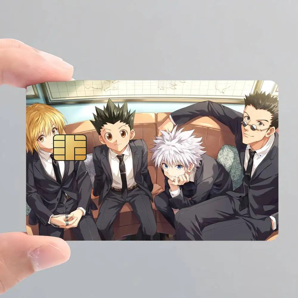 Anime Hunter X Hunter Card Stickers for Bank Access Protective Waterproof Film Cover Sticker Surprise Gift